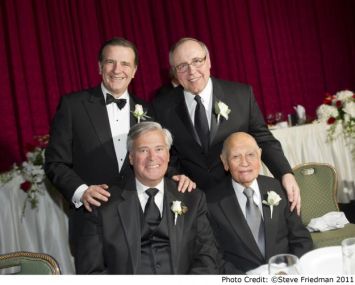 Clockwise from upper left: Robert Steel, then New York City deputy mayor for economic development, left, Steven Spinola, then-president of REBNY (standing), Sen. Dean Skelos and Leonard Litwin, founder of Glenwood Management, in 2011.