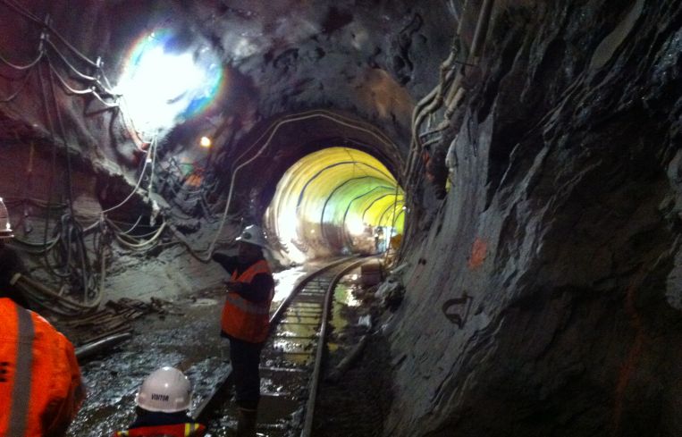 Deep in the caverns.