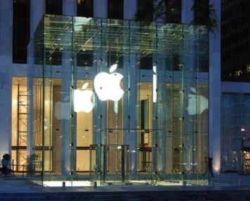 Apple's Glass Cube on Fifth Avenue.