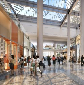 An interior rendering of the retail space slated for Brookfield Place.