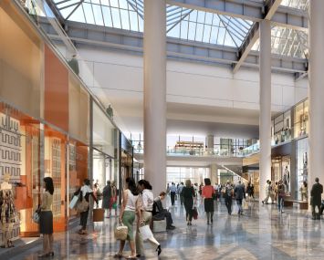 An interior rendering of the retail space slated for Brookfield Place.