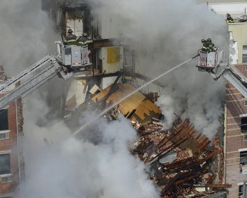The scene following the East Harlem explosion on 116th Street and Park Avenue. (Credit:  Mayors's office)