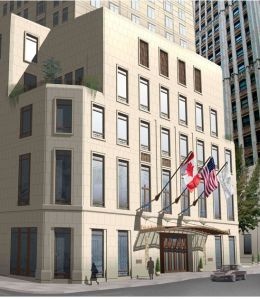 Rendering of the Four Seasons entrance at 30 Park Place. (Credit: Silverstein Properties website)