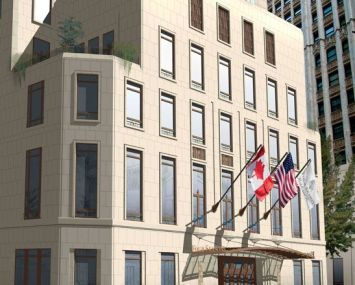 Rendering of the Four Seasons entrance at 30 Park Place. (Credit: Silverstein Properties website)