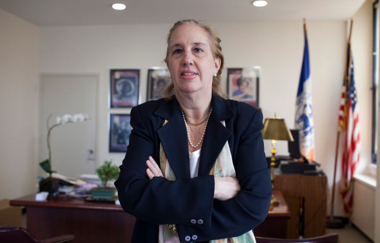Manhattan Borough President Gale Brewer in her 1 Centre Street office.