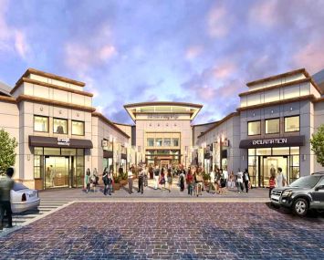 Rendering of the entry to Mall at Bay Plaza