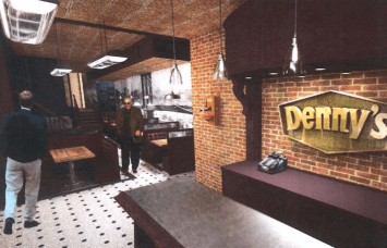 A rendering of the Denny's at 150 Nassau Street.