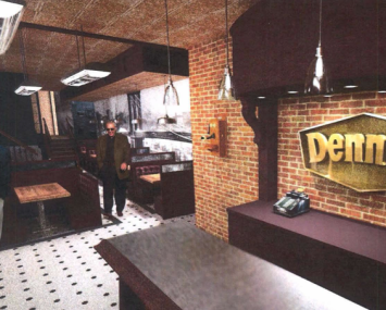 A rendering of the Denny's at 150 Nassau Street.