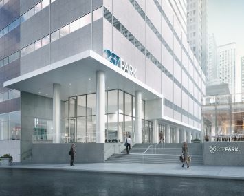 Rendering of the entrance to 237 Park Avenue.