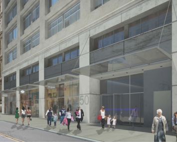 Retail rendering for 50 West 23rd Street. (Two Trees)