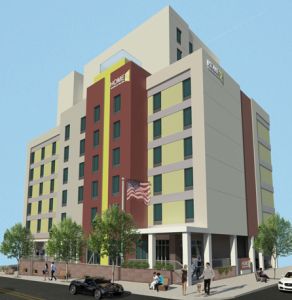 Rendering of the Home2 Suites by Hilton in Long Island City. (Home2 Suites by Hilton)