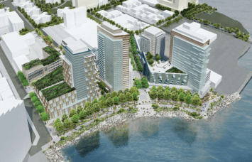 Rendering of the proposed mixed-use development Astoria Cove. (Rendering: STUDIO V).