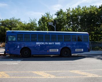 Brooklyn Navy Yard shuttle bus. (Lea Rubin)