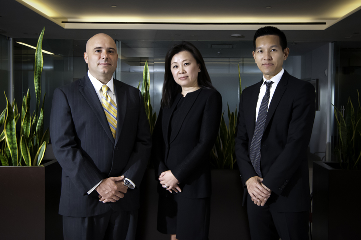 From left: Richard Grani, Wendy Cai-Lee and Derrick Do. (Photo by Michael Hicks)