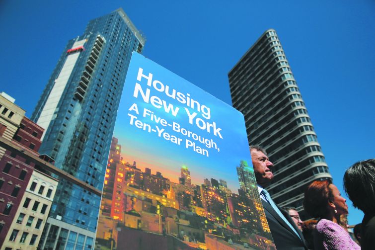 De Blasio affordable housing plan