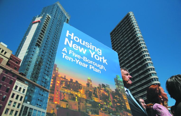 De Blasio affordable housing plan