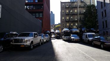 The lot that was at 322-326 West 44th Street (Photo: Lauren Elkies Schram).