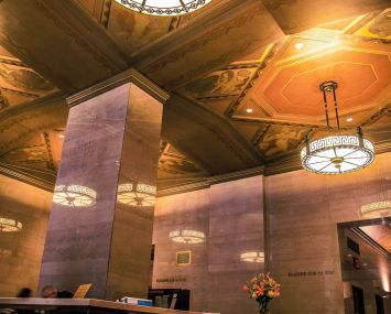 The lobby at 75 Broad Street.