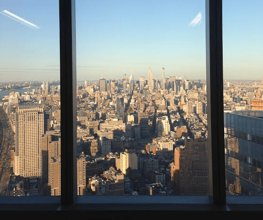 The view from inside 1 WTC.