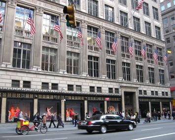 The Saks Fifth Avenue building.
