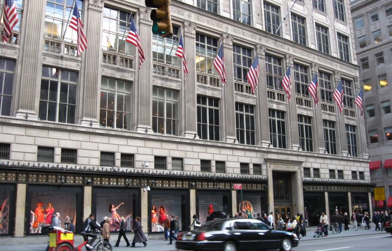 The Saks Fifth Avenue building.