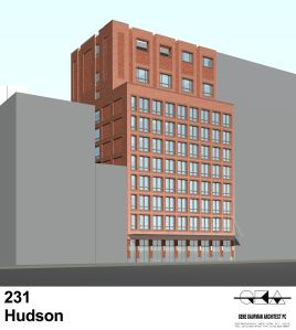 Rendering of 503 Canal Street also known as  231 Hudson Street. (Gene Kaufman) 