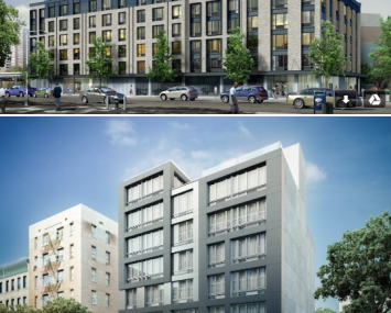 Renderings for 120 Union Avenue (above) and 577 Baltic Street.