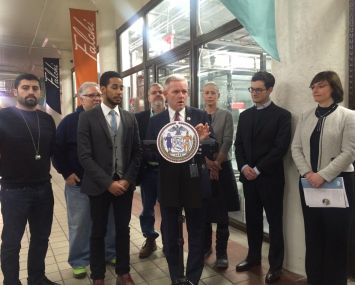 The investment was announced at the Historic Falchi Building.