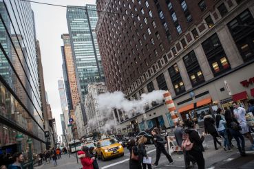 View of 57th Street from Eighth Avenue looking east (Photo: Arman Dzidzovic/Commercial Observer).