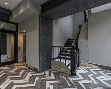 Lobby at 123 Lafayette Street (Photo: SGM Photography).