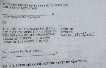 An effort by the Home of Sages synagogue to sell itself to the developer Peter Fine has roiled an Orthodox congregation.