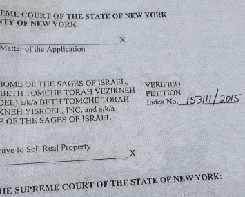 An effort by the Home of Sages synagogue to sell itself to the developer Peter Fine has roiled an Orthodox congregation.