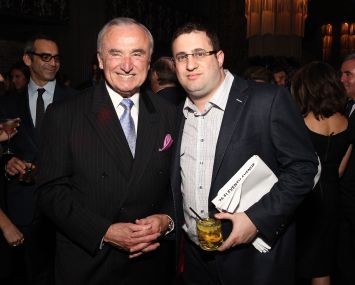 New York City Police Commissioner Bill Bratton (L) and Michael Stern of JDS Development .