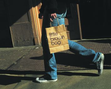 A man walking in Manhattan.