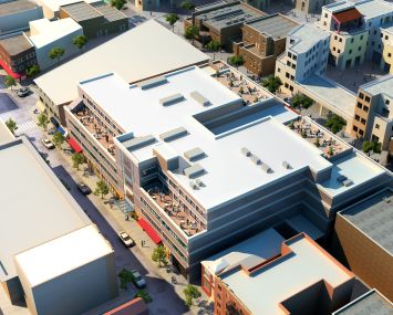 A rendering of 1630 East 15th Street with the additional two floors.