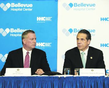Mayor Bill de Blasio and Governor Andrew Cuomo (Photo: Bryan Thomas/Getty Images).