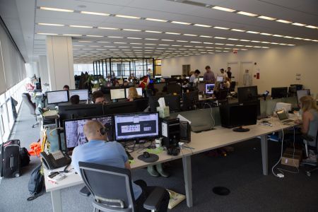 The new office features its own commercial Starbucks machine and a cold brew iced coffee keg, Ping-Pong tables, shuffleboard games and lounges (Photo: Arman Dzidzovic/Commercial Observer).