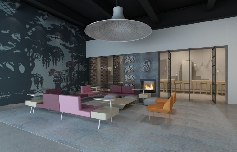 A rendering of Convene's Club space in 237 Park Avenue.