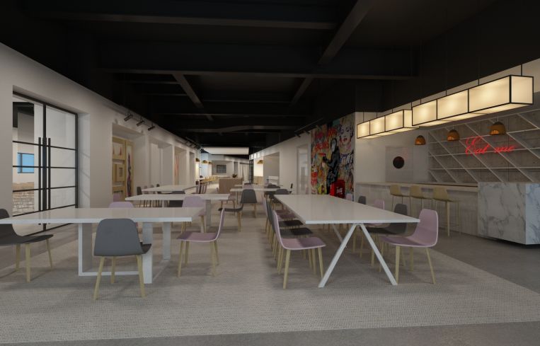 More dinning space at Convene's venue in 237 Park Avenue.