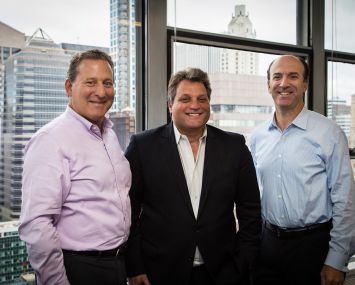Ken Horn (left) and Joel Breitkopf (right) of Alchemy Properties are partnering with Brian Ray of ABR Parnters (center) for an acquisitions venture (Photo: Kaitlyn Flannagan for Commercial Observer).