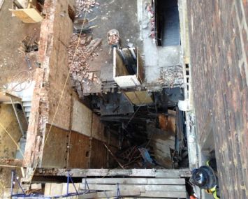 The collapsed site at 25 West 38th Street (Photo: FDNY/Twitter).