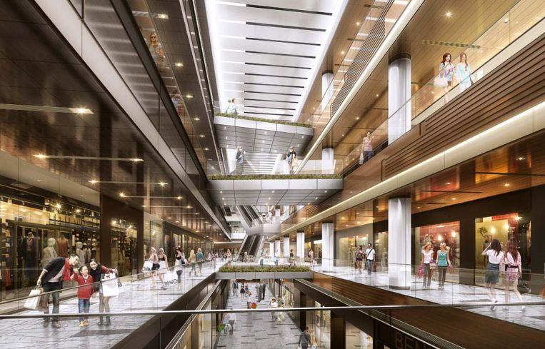 Rendering of the Shops & Restaurants at Hudson Yards.