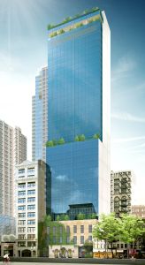 Rendering of the Marriott hotel at 112 West 25th Street. Image: Lam Generation