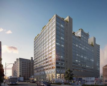 A rendering of Building 77 at the Brooklyn Navy Yard