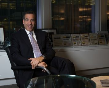 Robert Martin in the JLL offices in Manhattan (Photo: Aaron Adler/ for Observer).