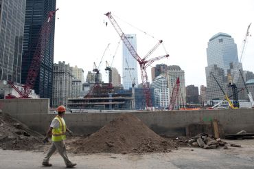 A Lower Manhattan construction site. Photo: DON EMMERT/AFP/Getty Images