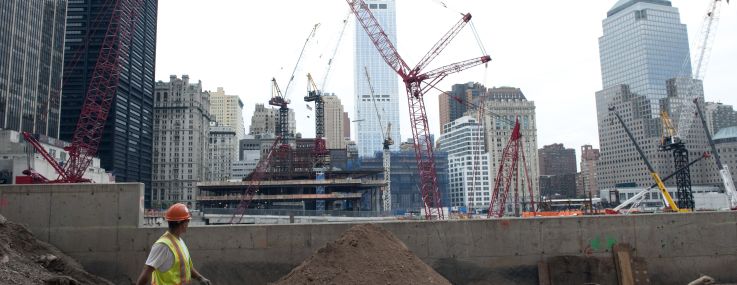 A Lower Manhattan construction site. Photo: DON EMMERT/AFP/Getty Images