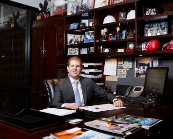 Eric Trump at his office in Trump Tower (Photo: Yvonne Albinowski/for Commercial Observer).