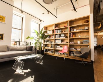 The fifth floor of Compass' office houses the app-based brokerages engineers, and has break out spaces for the tech workers (Photo: Emily Assiran/Commercial Observer).