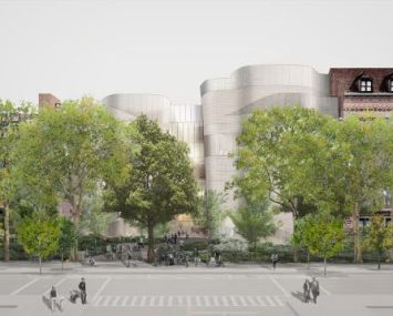 A rendering of the proposed exterior for the Museum’s Richard Gilder Center expansion (Photo courtesy: Studio Gang Architects).